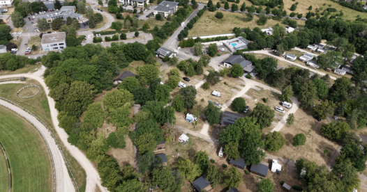 photo aérienne camping
