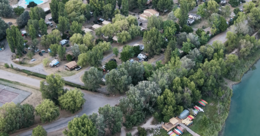vue aérienne camping