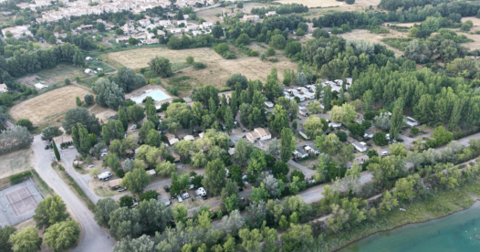 vue aérienne camping
