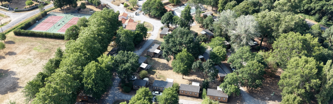 vue aérienne du camping