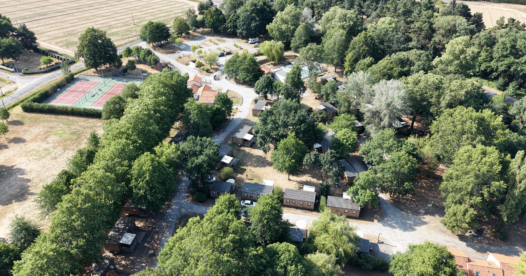 vue aérienne du camping